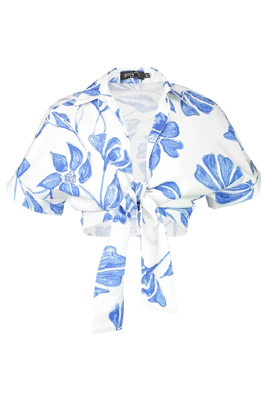 Weekend Deals That Spark Nightflower Tie Crop Top