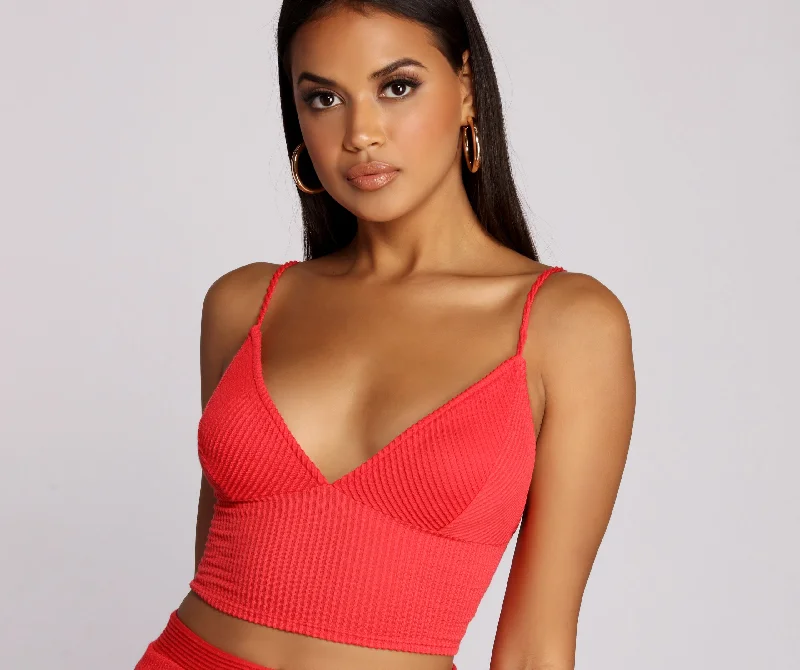 Weekend Specials Just for You Keeping Knit Sassy Crop Top