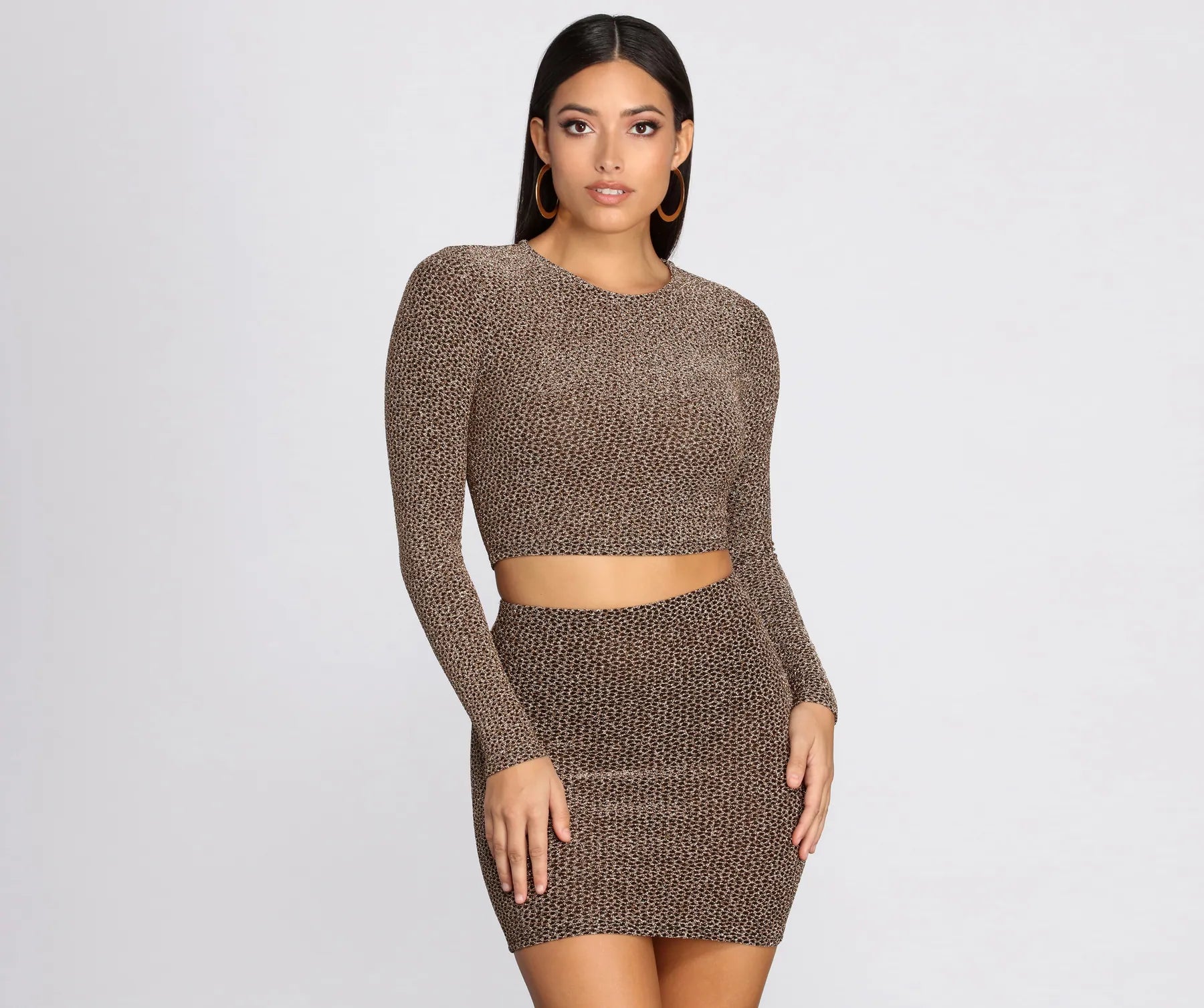 Weekend-Only Price Drops Glitz And Shimmer Crop Top