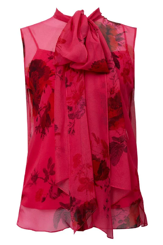 Exclusive Weekend Offers Inside Sleeveless Tie Neck Blouse