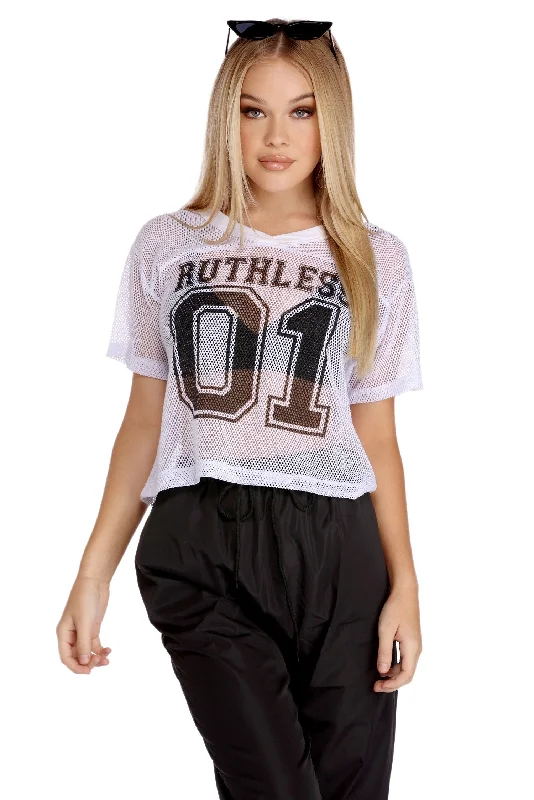 Weekend Discounts to Enjoy Ruthless 01 Jersey Crop Top