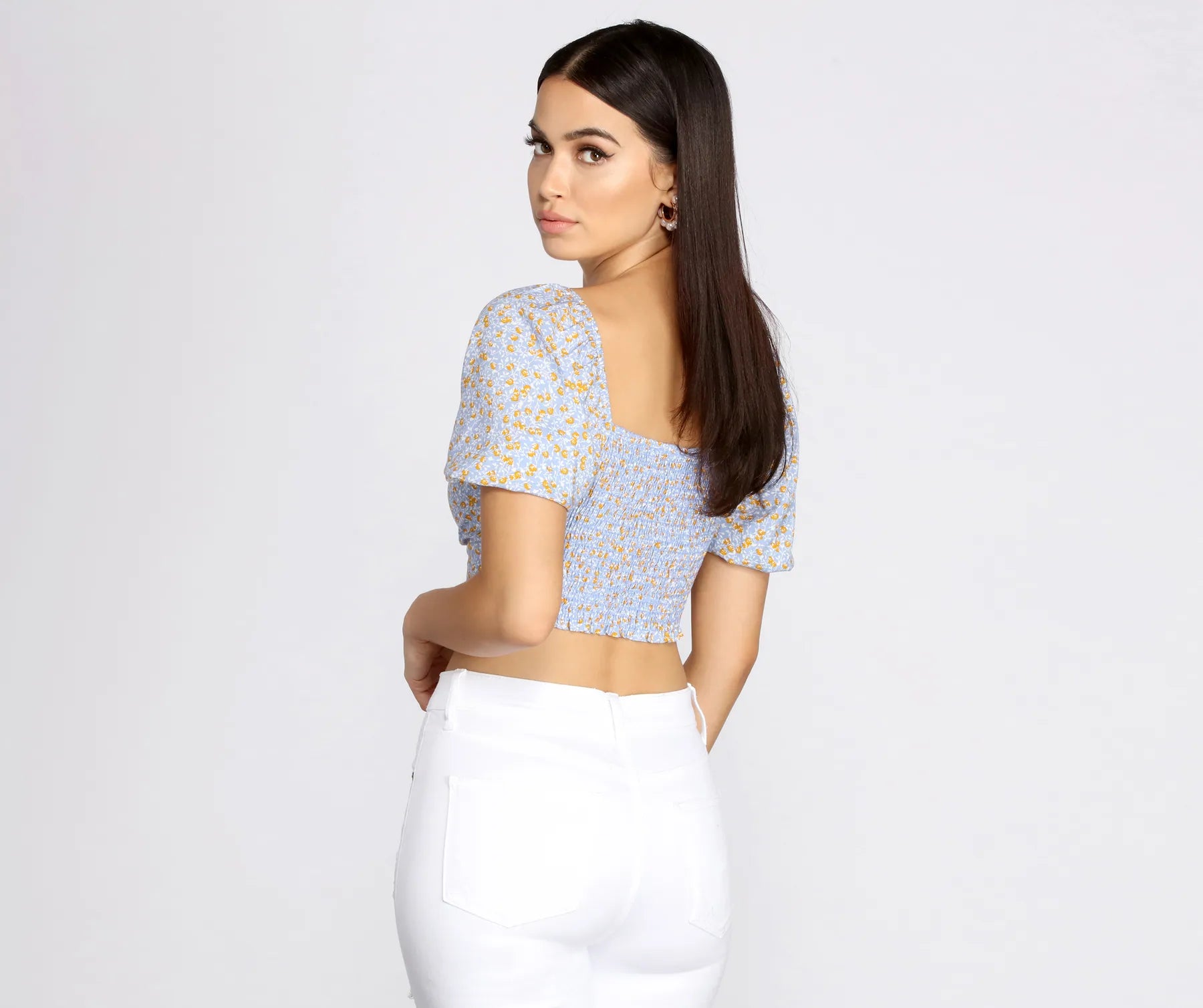 Weekend-Only Price Drops Spring Affair Puff Sleeve Crop Top