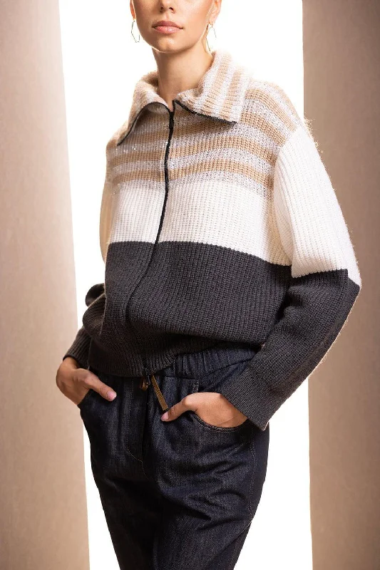 Make Your Weekend Count with Savings Sequin Rib Knit Cardigan