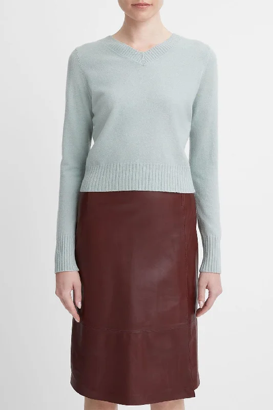 Buy Today Cropped V-Neck Pullover