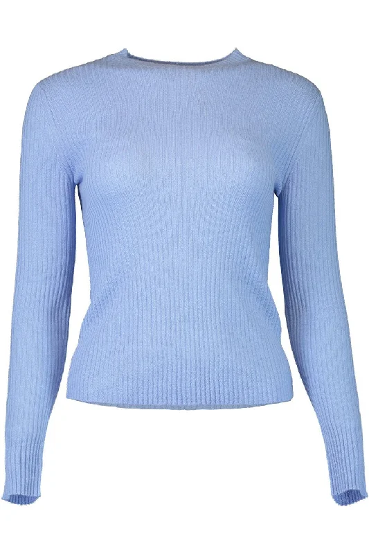 Can't Beat Slim Ribbed Crew Sweater - Dark Iris