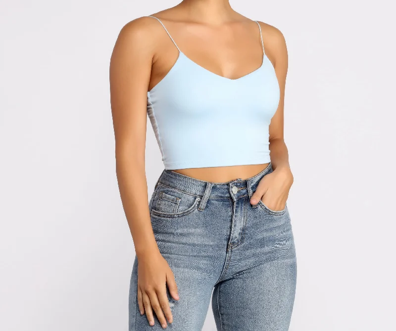 Take Advantage Bungee Strap Basic Crop Top