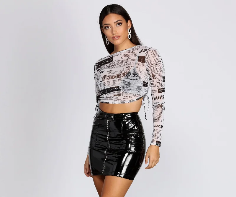 Super Sale Miss Extra Mesh Crop Top