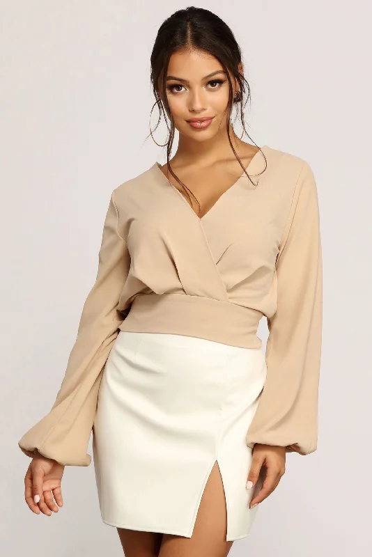 Midnight Sale City Chic Cropped Blouse