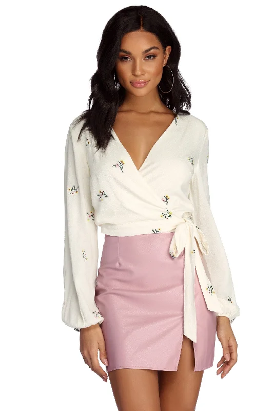 Crazy Savings Spring Into Action Wrap Blouse