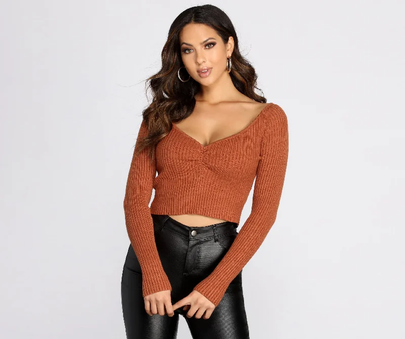 Weekend Shopping Made Better Just My Type Ribbed Knit Sweater
