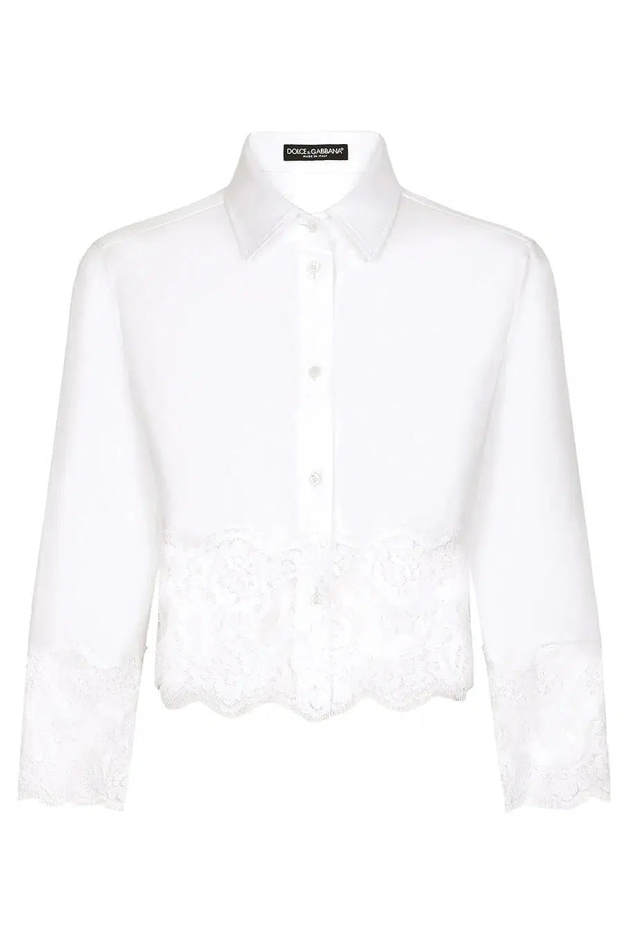 Mega Sale Lace Detail Crop Shirt