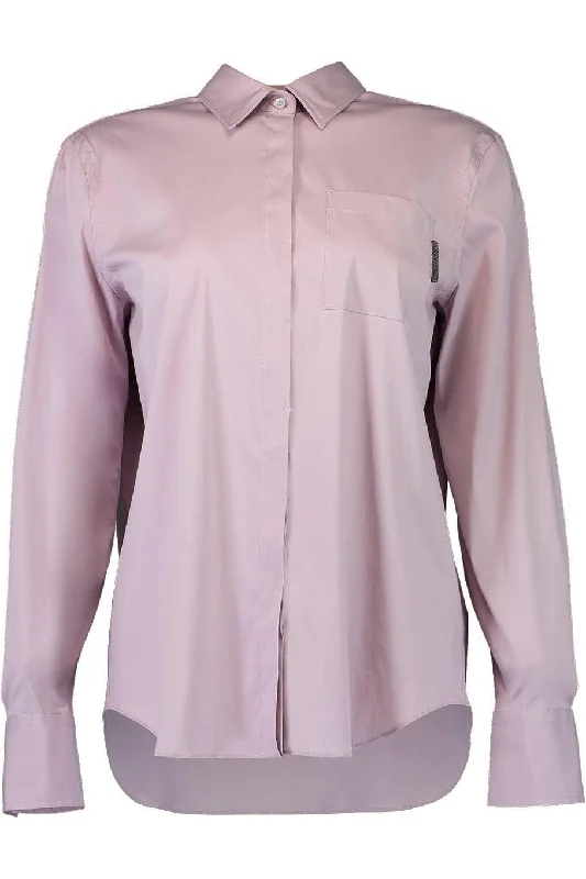 Weekend Discounts to Celebrate Monili Trim Poplin Shirt