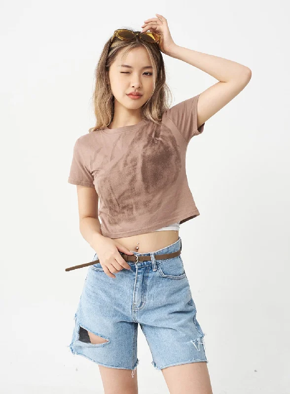 Weekend Offers That Shine Gradient Crop Top CJ16