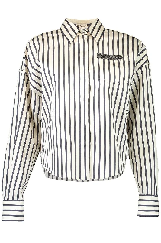 Weekend Deals You Can't Resist Monili Trim Collared Shirt