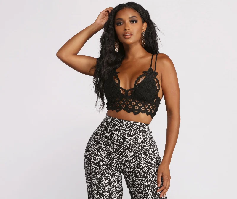 Weekend Specials to Indulge In Crochet Cutie Lace Triangle Bralette