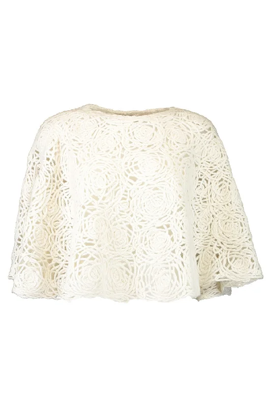 Buy Today Crochet Poncho - White