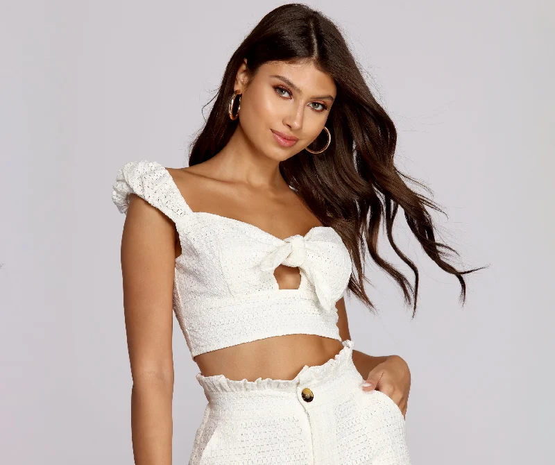 Sale Alert Tactile Touch Tie Front Top