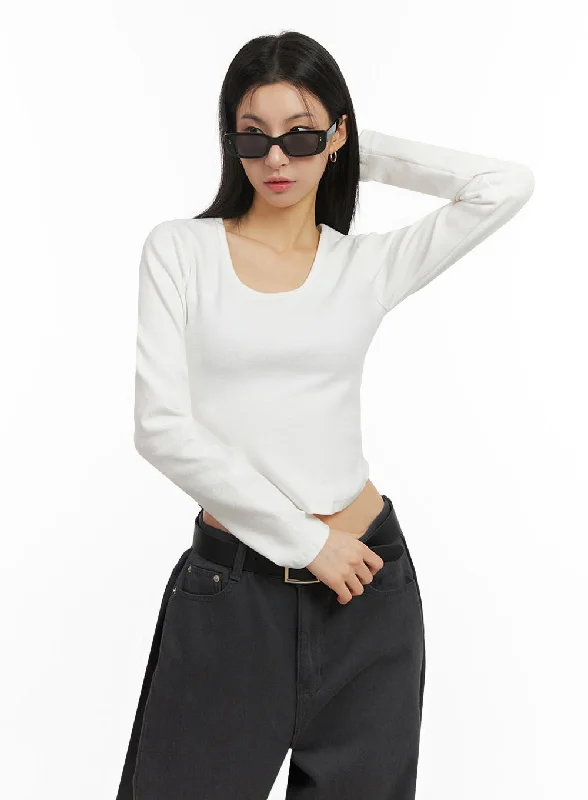 Fantastic Savings Basic Square-Neck Crop Top ID431