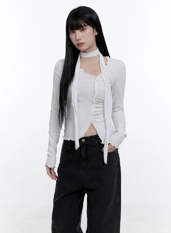 Weekend Savings Spectacular Shirring Detail Slim-Fit Crop Top CD419