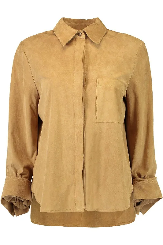 Weekend Deals to Make You Happy Boyfriend Suede Shirt - Tobacco