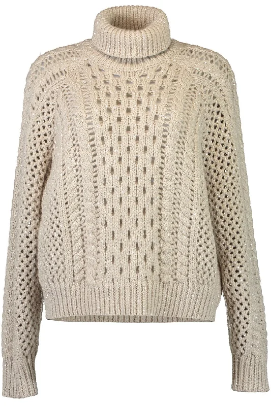 Weekend Shopping Extravaganza Micro Paillette Turtleneck