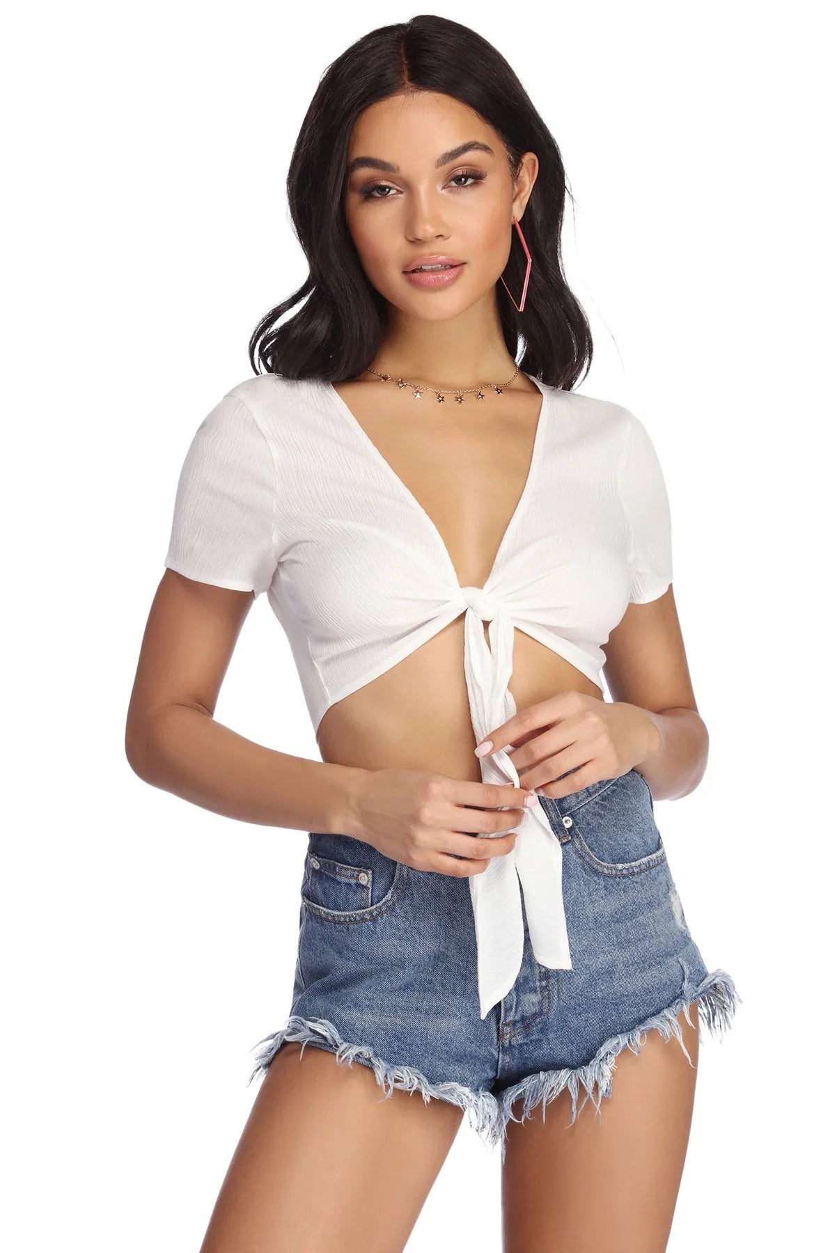 Weekend Bargains to Savor Flirty Ties Crop Top