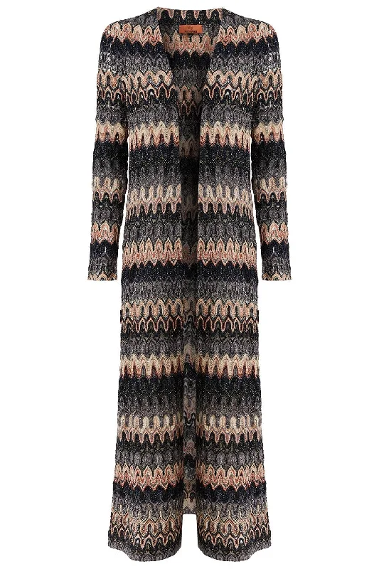 Crazy Deal Maxi Cardigan - Dark Tones