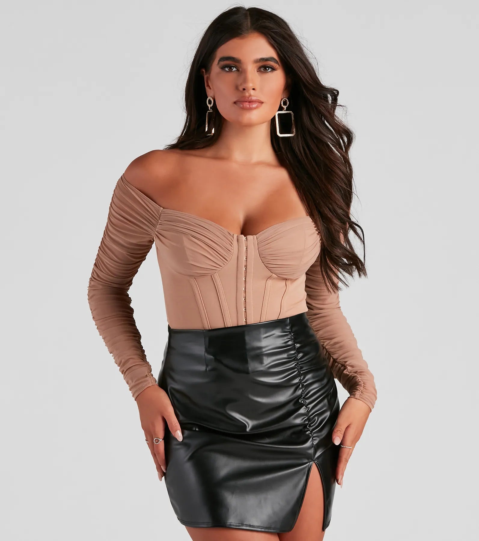 Weekend Offers That Sizzle Ruched Moment Cropped Bustier