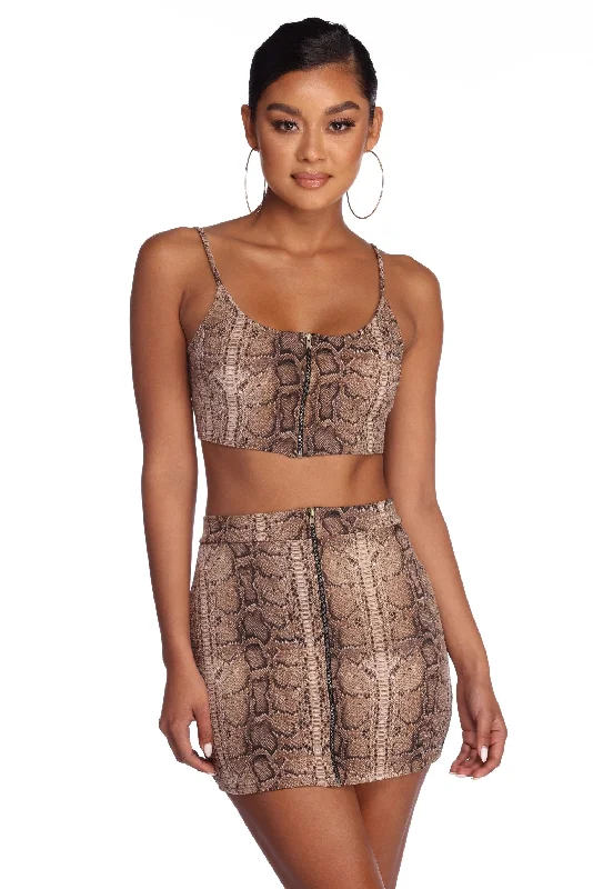 Great Deal Set Me Up In Snake Top