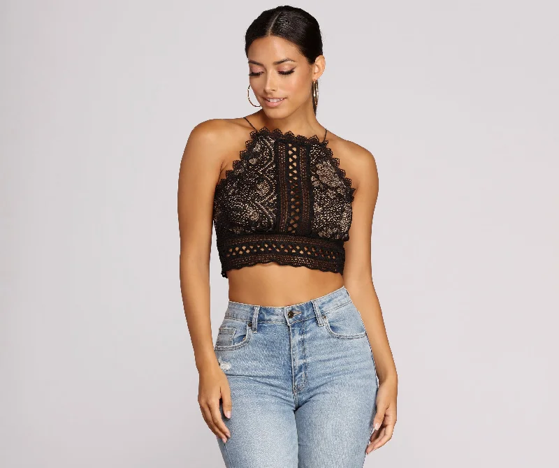 Weekend Price Cuts Galore Crochet Queen Crop Top