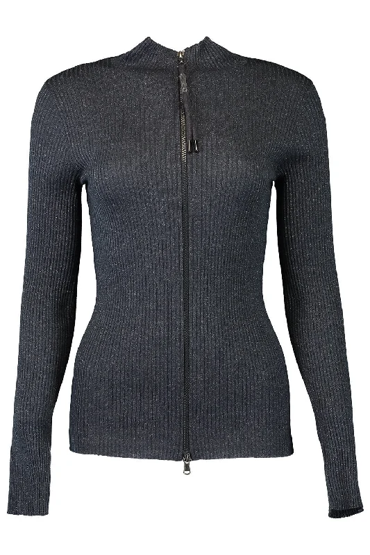 Weekend Bargains Await You Monili Trim Zip Up Sweater