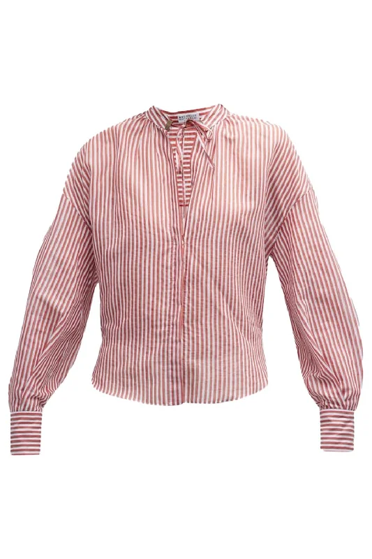 Flash Sale Monili-Trim Peasant Shirt