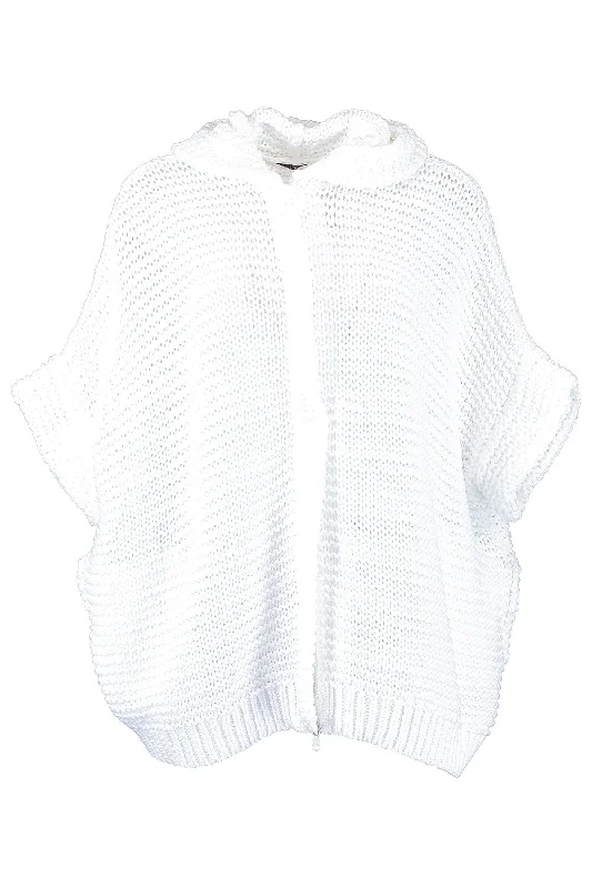 Weekend Deals That Dazzle Zip Up Hooded Cardigan - Bianco