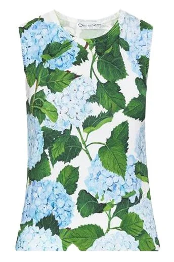 Weekend Bargains to Cherish Hydrangea Printed Tank