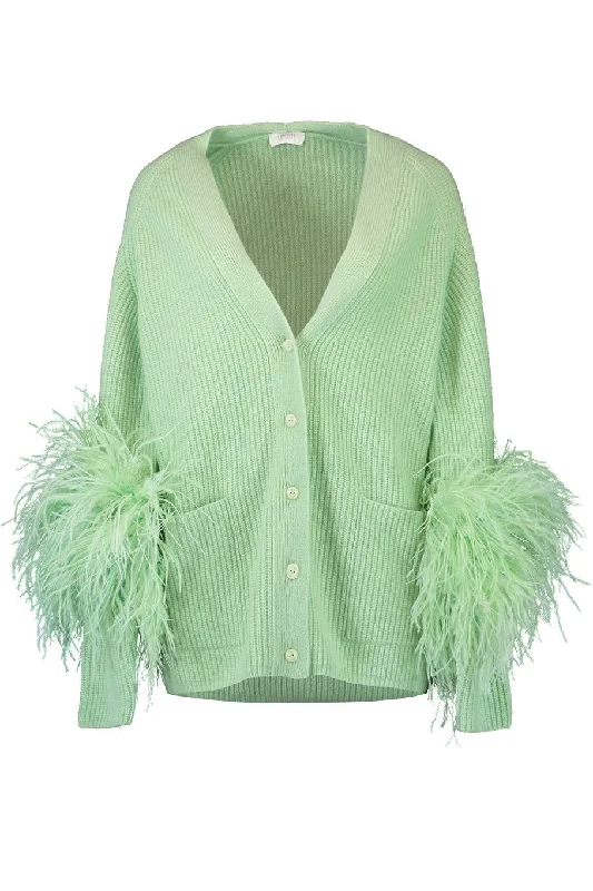 Weekend Savings Bonanza Ostrich Feather Cardigan