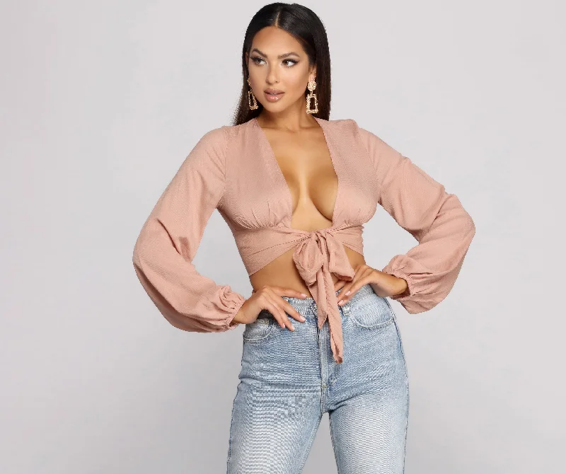 Weekend Discounts to Snag Get Spotted Polka Dot Tie Front Top