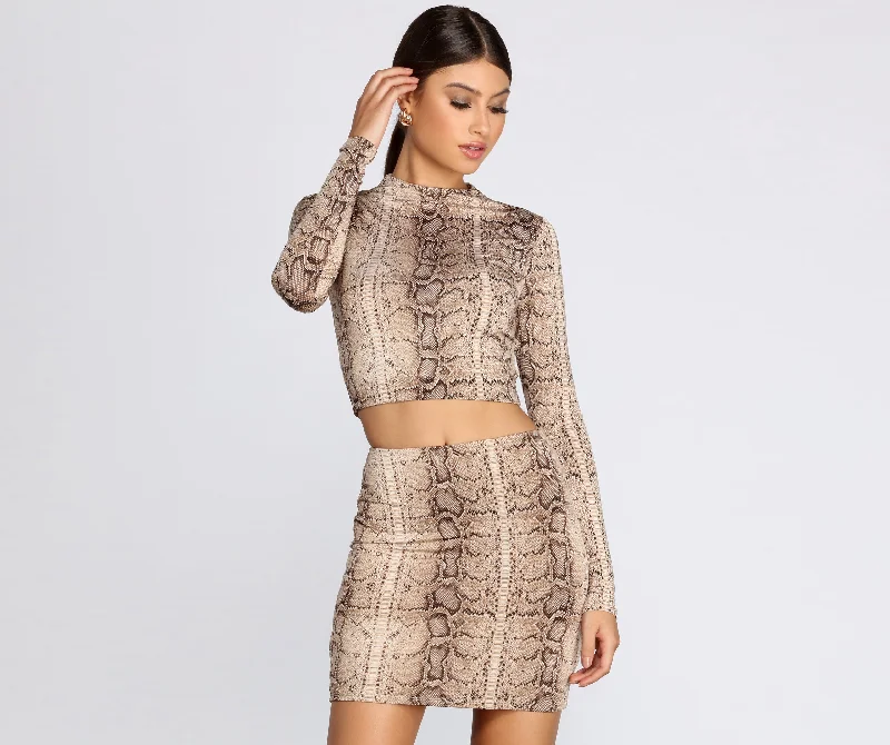 Shop Now Snake It Up Crop Top