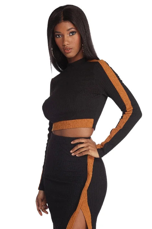 Stock Clearance Shut It Down Crop Top