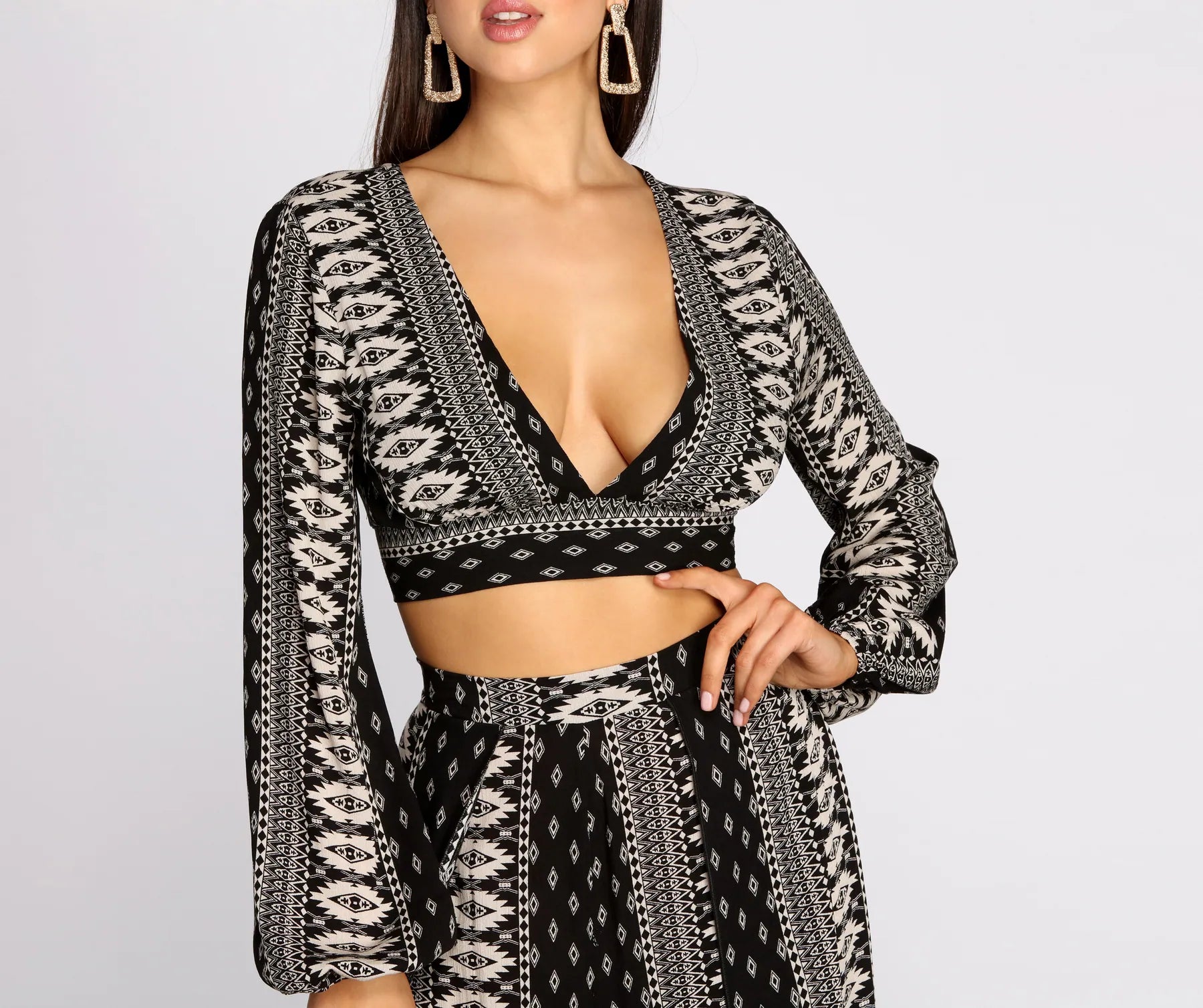 Weekend Bargains to Cherish Boho Flow Tie Back Crop Top