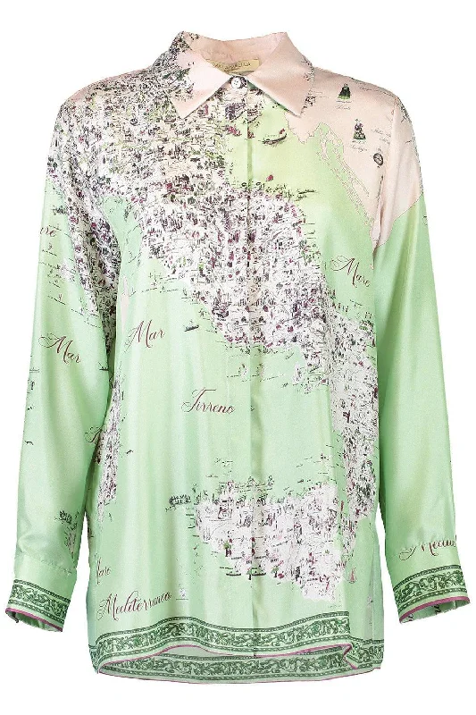 Lowest Rates Printed Soft Shirt - Celadon