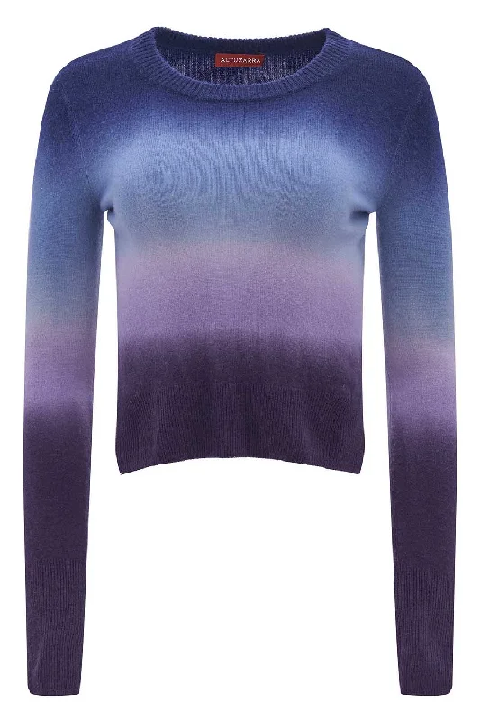 Time-Limited Offer Camarina Sweater - Aubergine Dip Dye