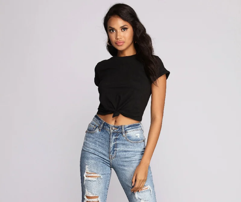 Weekend Bargains Just for You Knot About That Cuffed Top