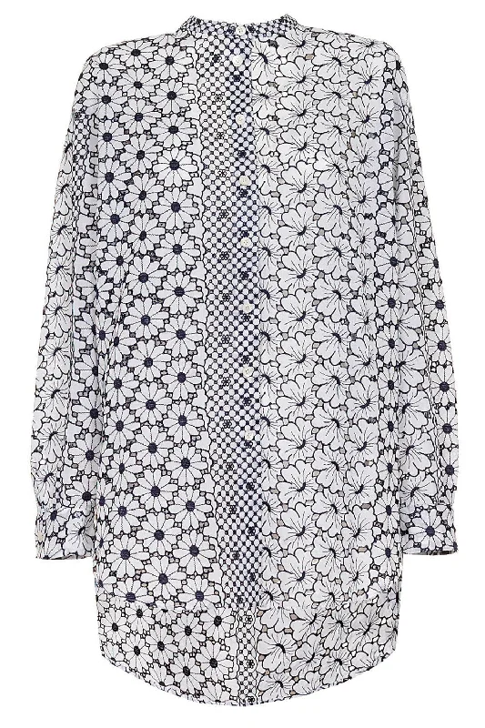 Super Bargain Long Sleeve Tie Back Blouse