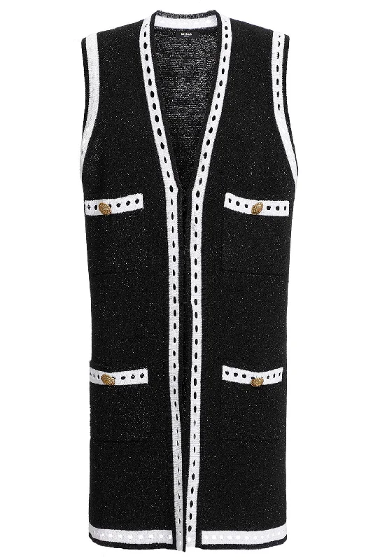 Weekend Steals Await Sleeveless Long Lace Cardigan
