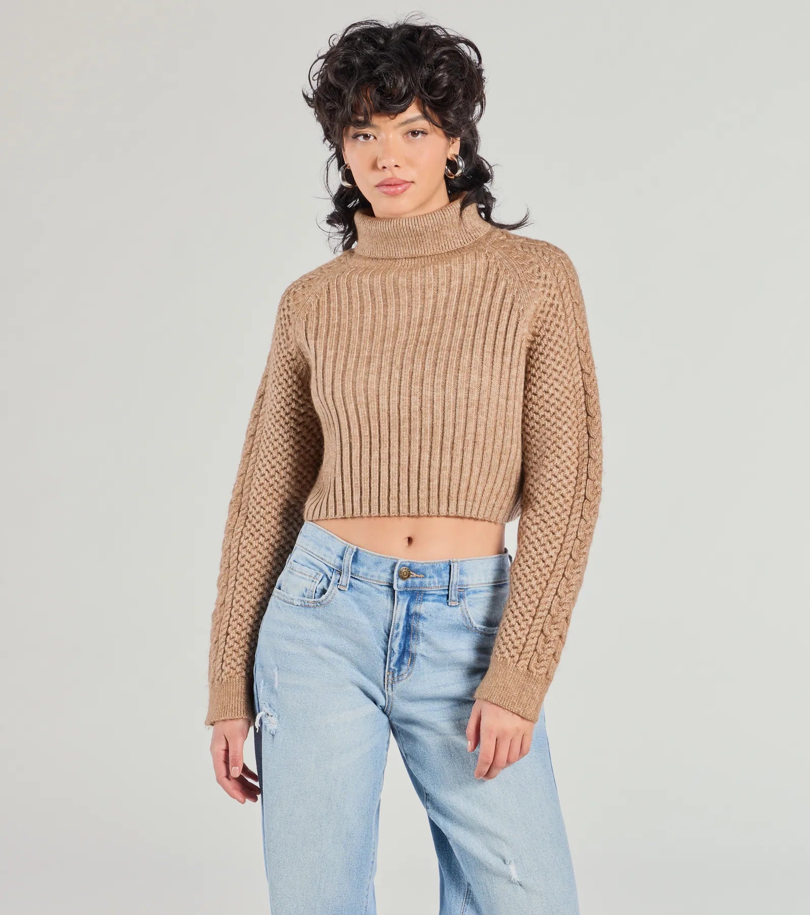 Weekend Deals That Impress Snuggle Weather Turtleneck Crop Knit Sweater