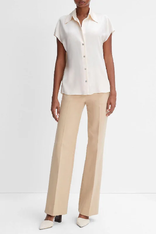 Weekend Offers That Sizzle Cap Sleeve Ruched Back Blouse - Chiffon