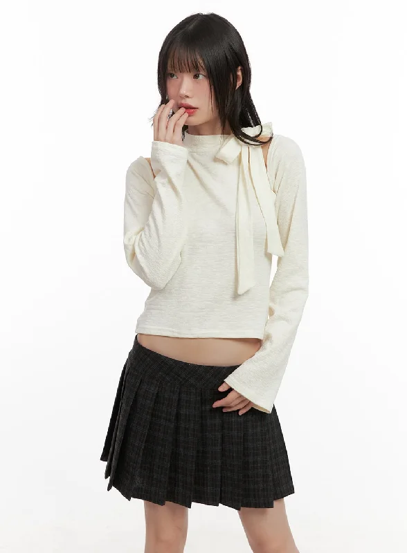 Hurry Up Ribboned Bolero High-Neck Crop Top Set CJ501