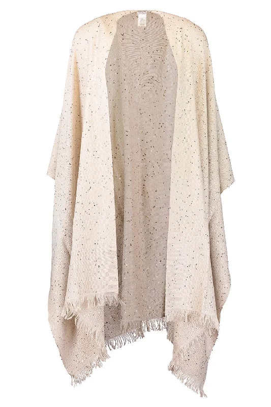 Final Offer Silk Paillette Poncho - Avena
