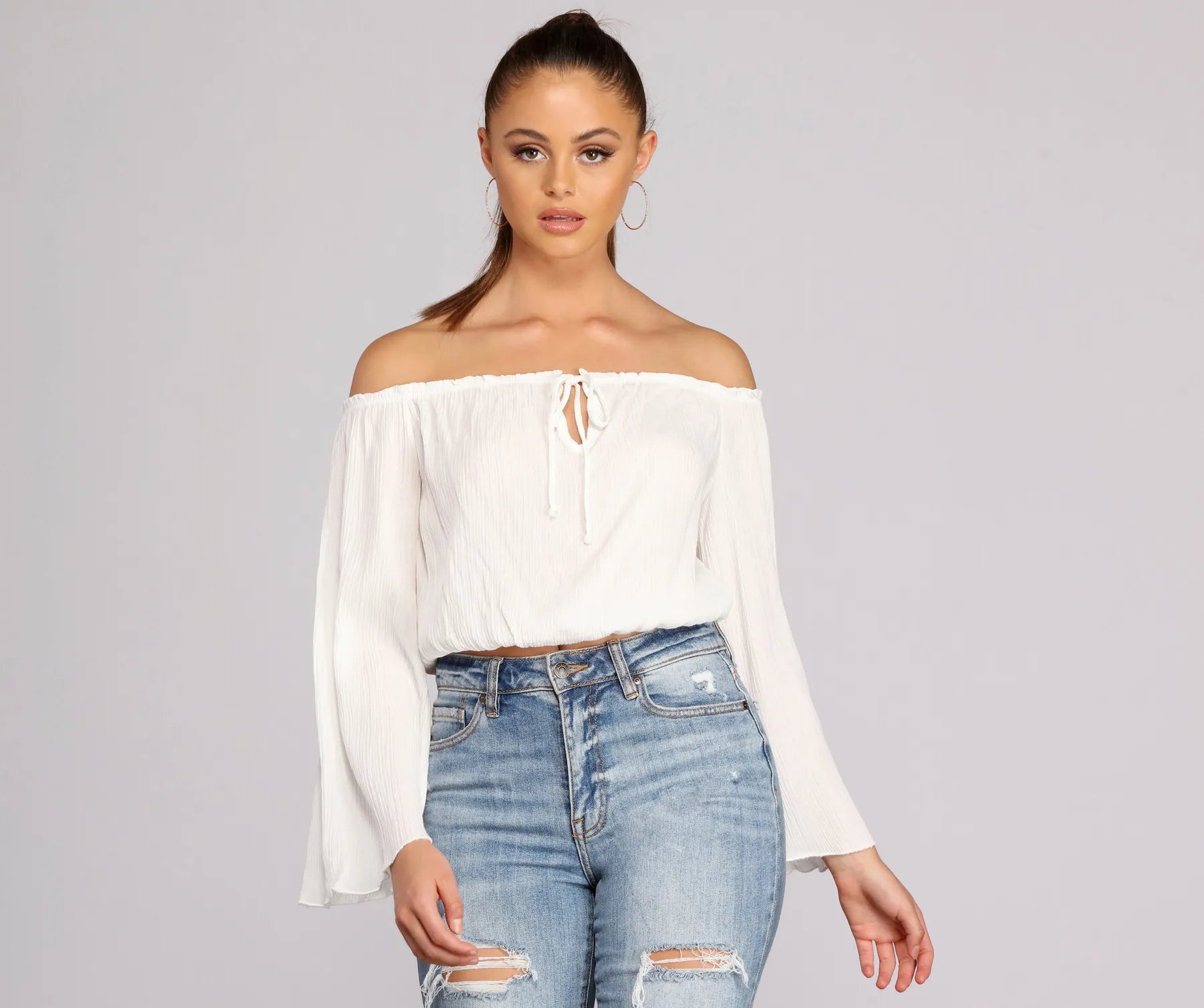 Sale Event Breezy Boho Keyhole Blouse