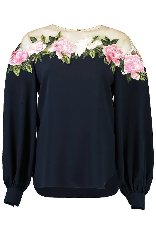 Weekend Specials to Love Illusion Neck Blouse